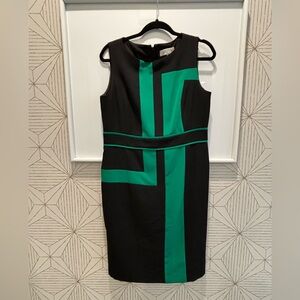 Color blocked Kasper sheath dress